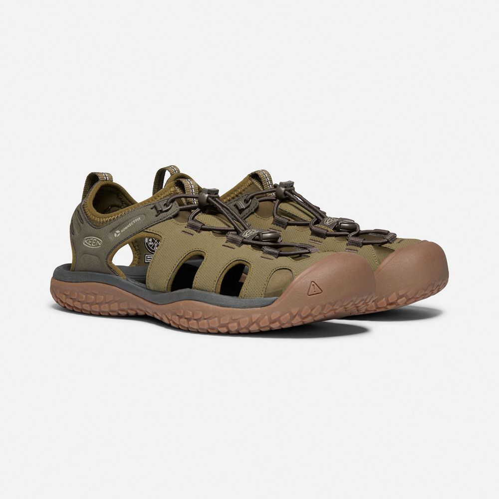 Sandales de Randonnée Keen Homme Vert Olive Foncé | Solr | AGWPU-1385